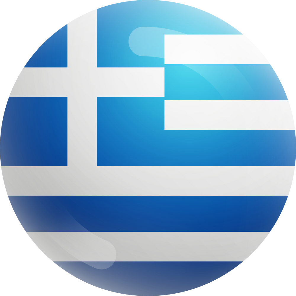 3D Circle Flag of Greece