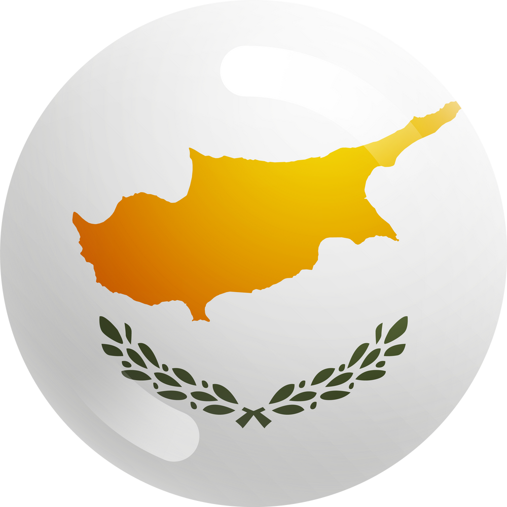 3D Circle Cyprus Flag 